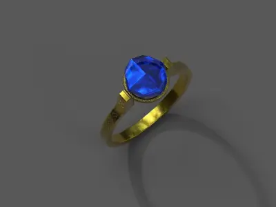 High-Quality 3D Ring Model Low-poly 3D model