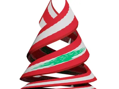 Lebanon Helix Structure Flag 3D model