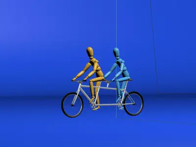 bycicle TANDEM Free 3D model