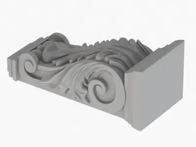 Scroll Corbel 17 3D model