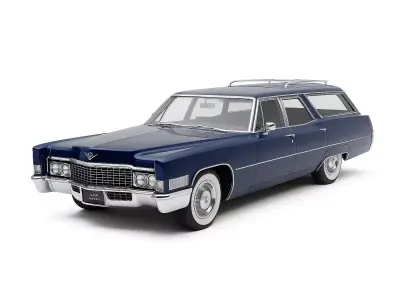 Cadillac Fleetwood Brougham Wagon 1970  Low-poly 3D model