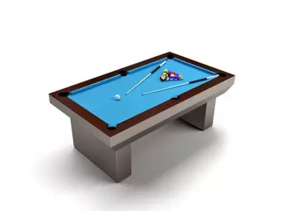 Blue Billard Table 3D model