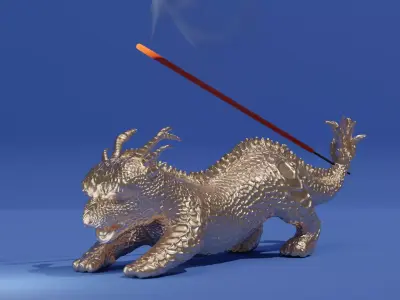 figurine dragon for 3D printing 3D print model