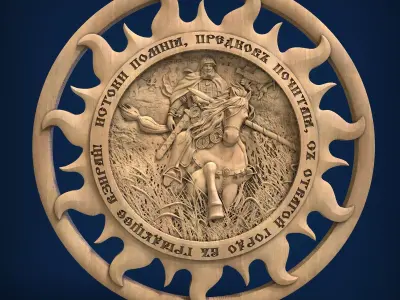 Carved panel painting STL 3D model 21