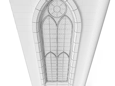 Throne Room Window Wall 3D model