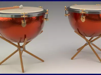 Great symphonic timpani 3D model