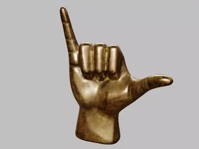 Shaka Sign Hand Sculpture 3D model