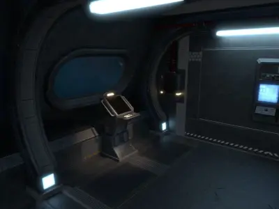 Intrepid spaceship Free low-poly 3D model