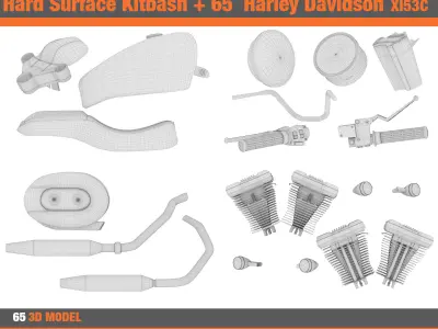 harley davidson xl 53c 1200 cc 3D model