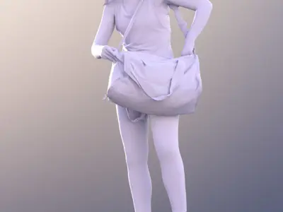 Estelle 11079 - Athletic Woman Searching In Her Bag Low-poly 3D model