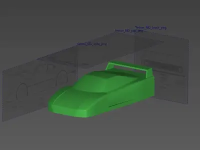 Ferrari F40 Day 3 fillet for complete the series of tutorial  3D model