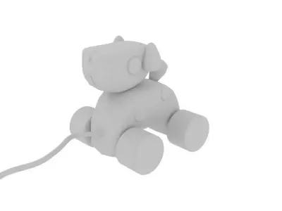 Oiiotoys Dog Pull Toy Low-poly 3D model