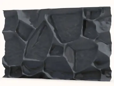 Mossy Cobblestone Wall Asset 3D model