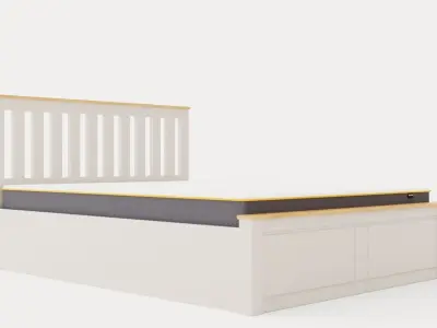 Phoenix King Ottoman Bed Low-poly 3D model