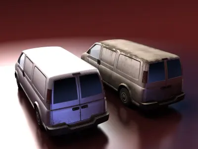 Van model chevrolet express vans Low-poly 3D model