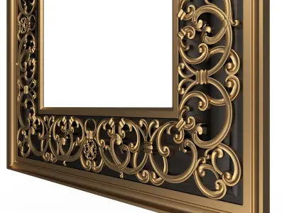 Classic Frame and Mirror 064 Low-poly 3D model