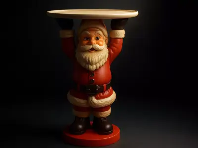 Santa Claus Table Stand Festive Holiday Home Decor Christmas  3D print model