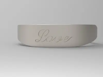 Love Ring Female Platinum 3D print model