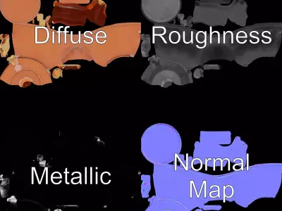 Copper Teapot Classic model pack Low-poly 3D model