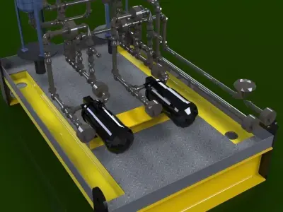 Diesel pump skid Free 3D model