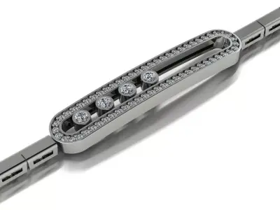 Messika BEST Bracelet Jewelry Gold Brand 3D print model