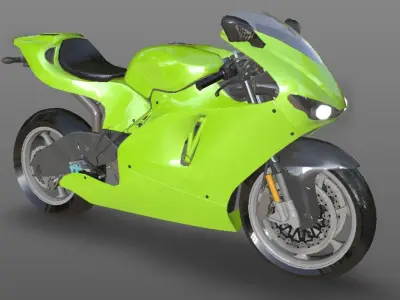 Ducati Heavy Bike 3D Model Games and VR-AR Sports Bikes Low-poly 3D model