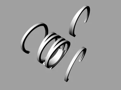 Jewelry Ring Gold 3D print model