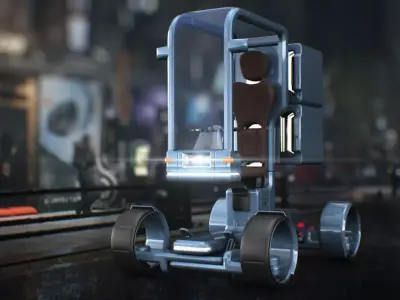 Sci-fi Scooter 3D model