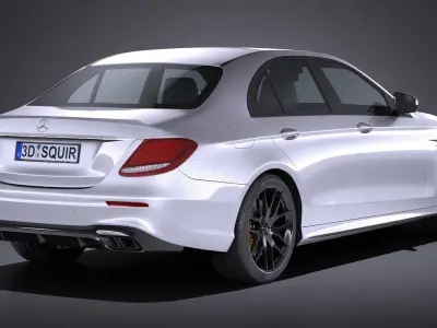 Mercedes E63 AMG 2017 3D model
