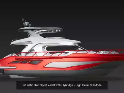 Modern Luxury Yacht Pack - Flybridge Sport - Mega Yacht