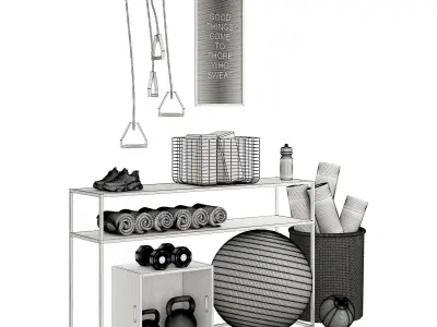 Home Fitness Set 3D model