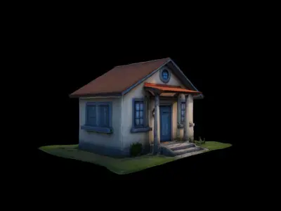 Luxury Fashionable Design  Home 3d Render 3D model