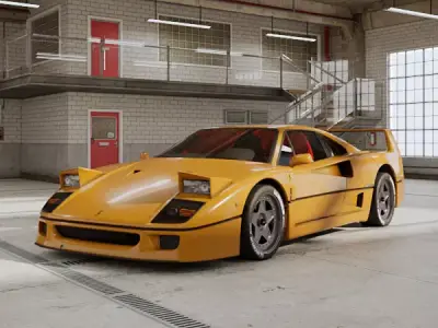 Ferrari F40 1987 - Car Classic Low-poly 3D model