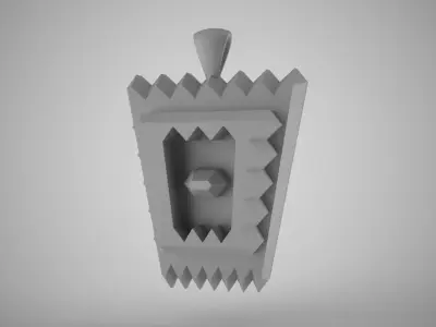 Serrated Necklace 3D print model