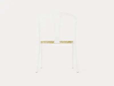 Elysia Dining Chair Steel Low-poly 3D model