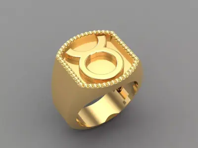 Taurus Ring Version 2 For Print STL 3D print model
