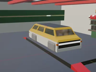 Low Poly Modular Car Body Designs Pack Free low-poly 3D model