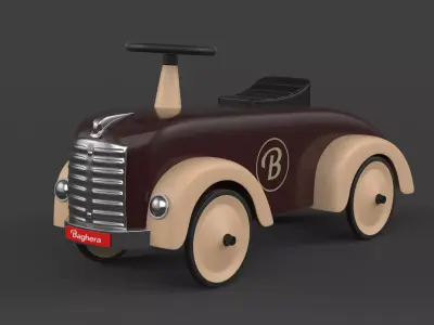 Retro Push Car 3D model