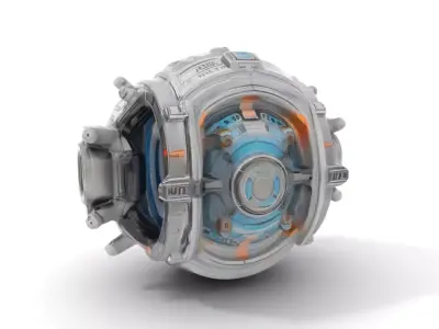 Futuristic Mechanical Orb Model Pack for SciFi Projects Low-poly 3D model