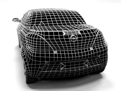 OPEL TIGRA CABRIO CLOSED LOWPOLY Low-poly 3D model