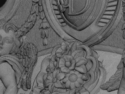 Ornate elaborate door arch fits my Folly 3D print model 3D print model