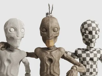 Marioneta Low-poly 3D model