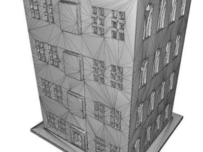 Multi Storey Cartoon House Low-poly 3D model