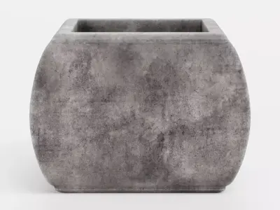 -Concrete Flower Pot V12- 3D model