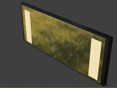 3MirrorPack window with flower Free low-poly 3D model