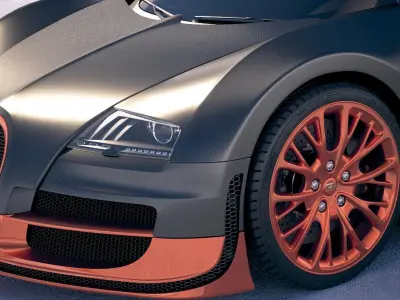 Bugatti Veyron Super Sport 2012-2016 VRAY  3D model