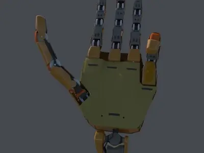 Hand robotic rigged 3D model