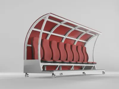 Reserved Player Bench 3D model
