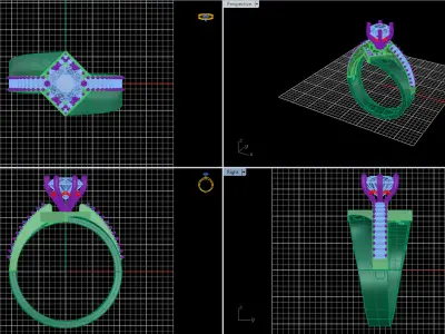 solitaire Ring 34 3D print model