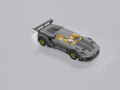 Mansory Maserati MC20 widebody Low-poly 3D model